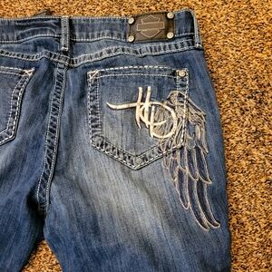 Womens Embroidered Harley Davidson Jeans